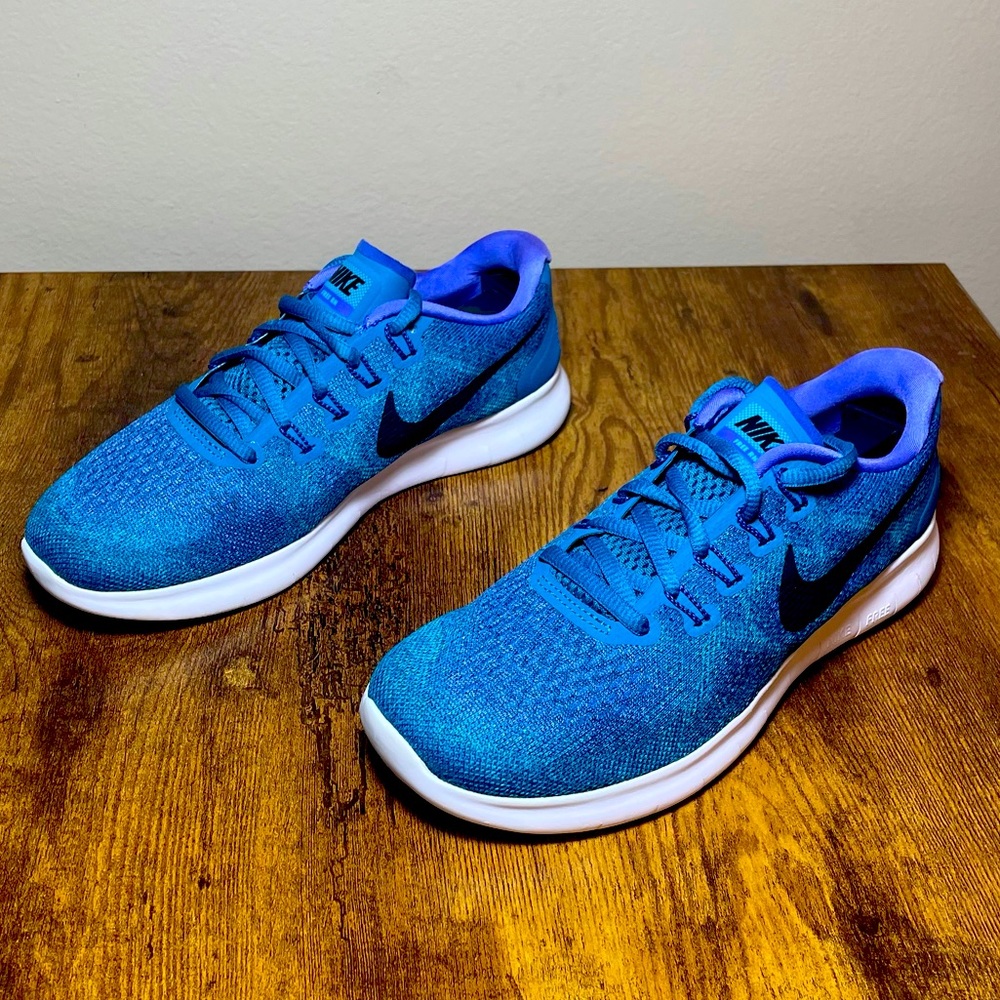 Nike Women’s Free RN 2017 Blue Running Shoes Women’s Size 6.5